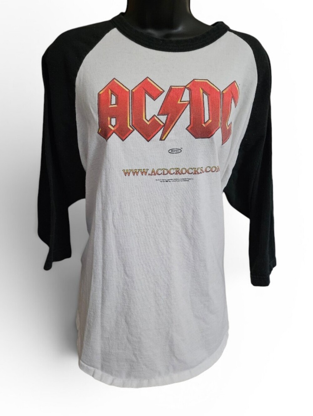 AC/DC Vintage XL Raglan Baseball Tee